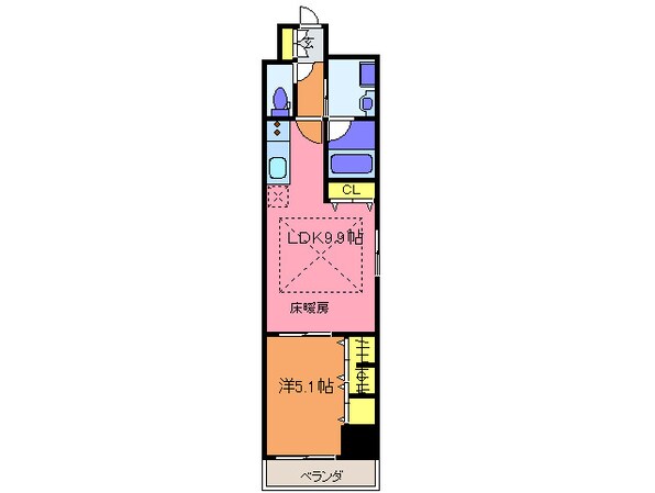 南堀江プライマリ－ワンの物件間取画像